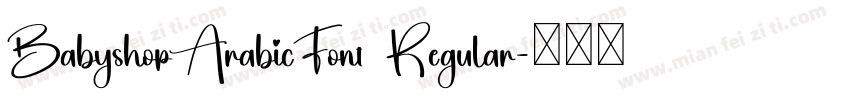BabyshopArabicFont Regular字体转换